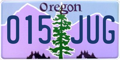 OR license plate 015JUG