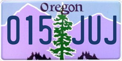 OR license plate 015JUJ