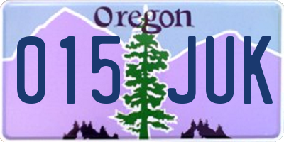 OR license plate 015JUK