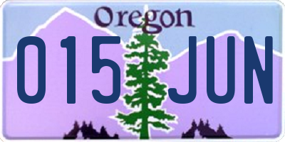 OR license plate 015JUN