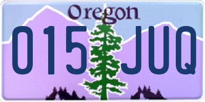 OR license plate 015JUQ