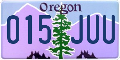 OR license plate 015JUU