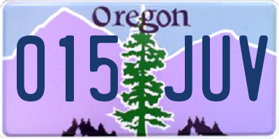 OR license plate 015JUV