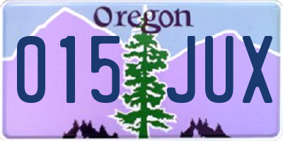 OR license plate 015JUX