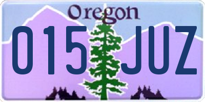 OR license plate 015JUZ