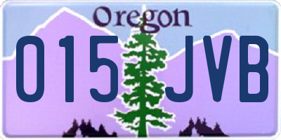 OR license plate 015JVB