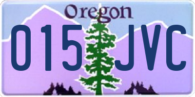 OR license plate 015JVC