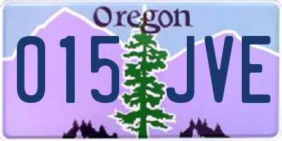 OR license plate 015JVE