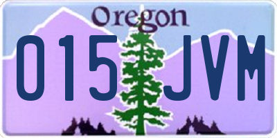 OR license plate 015JVM