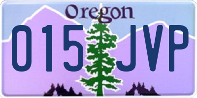 OR license plate 015JVP