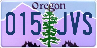 OR license plate 015JVS