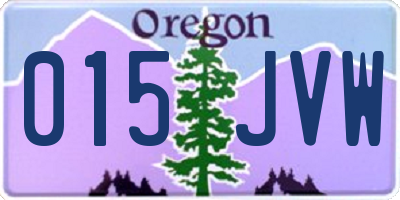OR license plate 015JVW