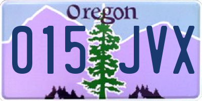 OR license plate 015JVX