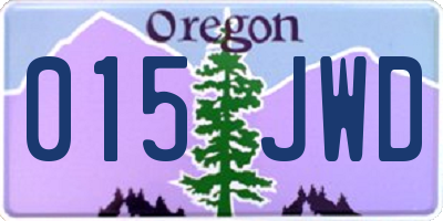 OR license plate 015JWD