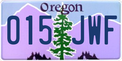 OR license plate 015JWF