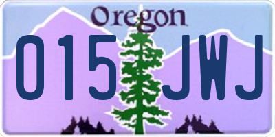 OR license plate 015JWJ