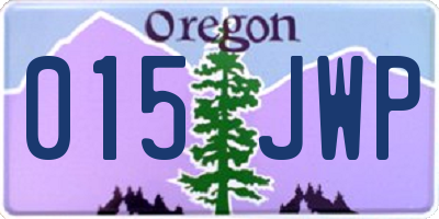 OR license plate 015JWP