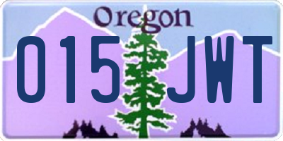 OR license plate 015JWT
