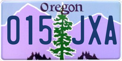 OR license plate 015JXA