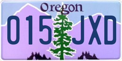 OR license plate 015JXD