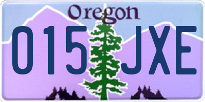 OR license plate 015JXE