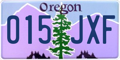 OR license plate 015JXF