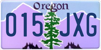 OR license plate 015JXG