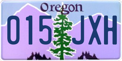 OR license plate 015JXH