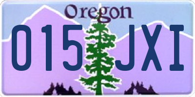 OR license plate 015JXI