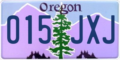 OR license plate 015JXJ