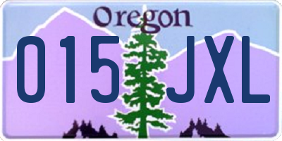 OR license plate 015JXL
