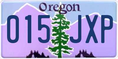 OR license plate 015JXP