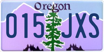 OR license plate 015JXS