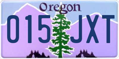OR license plate 015JXT