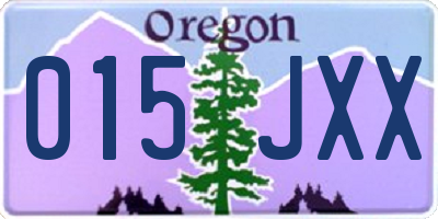 OR license plate 015JXX