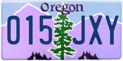 OR license plate 015JXY