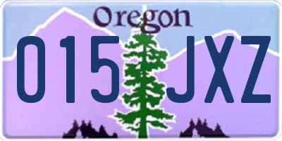 OR license plate 015JXZ