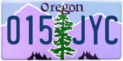 OR license plate 015JYC