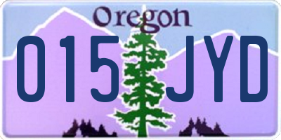 OR license plate 015JYD