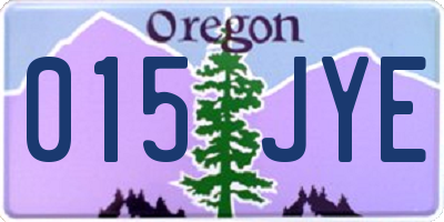 OR license plate 015JYE