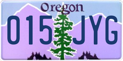 OR license plate 015JYG