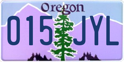 OR license plate 015JYL