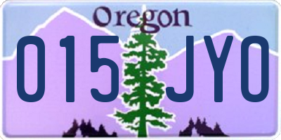 OR license plate 015JYO