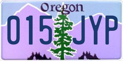 OR license plate 015JYP