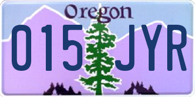 OR license plate 015JYR