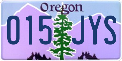 OR license plate 015JYS