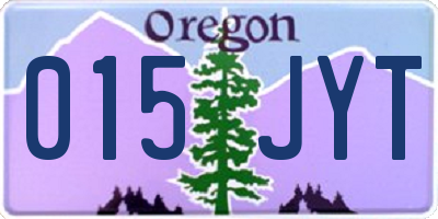 OR license plate 015JYT