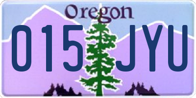 OR license plate 015JYU