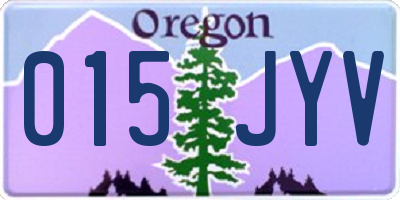 OR license plate 015JYV