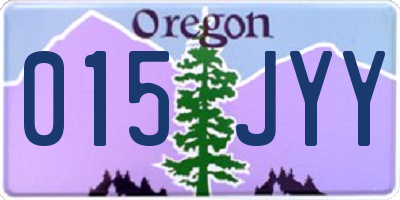 OR license plate 015JYY